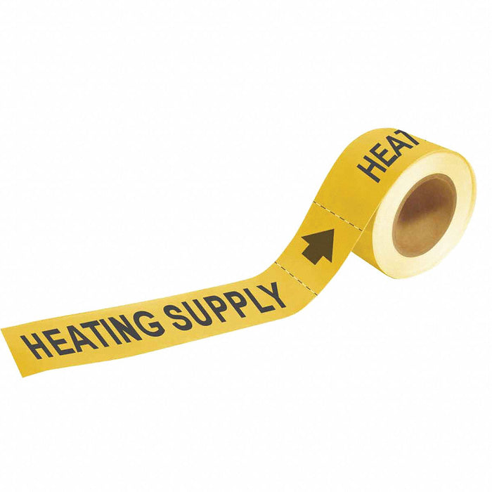 Pipe Mrkr Heating Sply 2in H 12in W