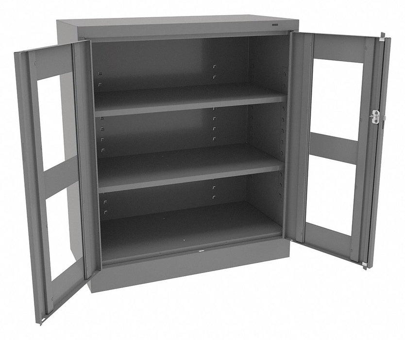 E4467 Storage Cabinet 42 x36 x18 MdGry 2Shlv