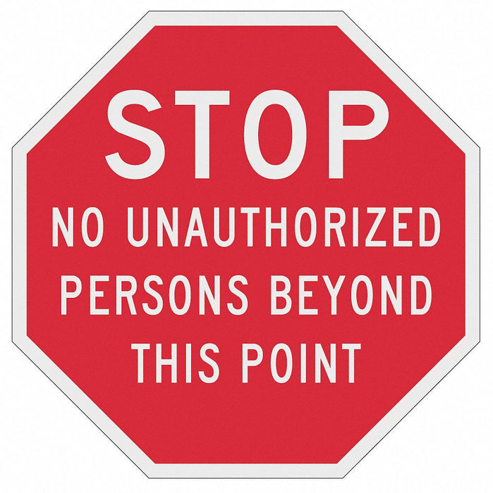 Rflct No Trespassing Stop Sign 12x12in