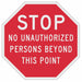 Rflct No Trespassing Stop Sign 12x12in