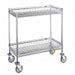 Basket Cart 2Shelf 39x48x18 Chrome