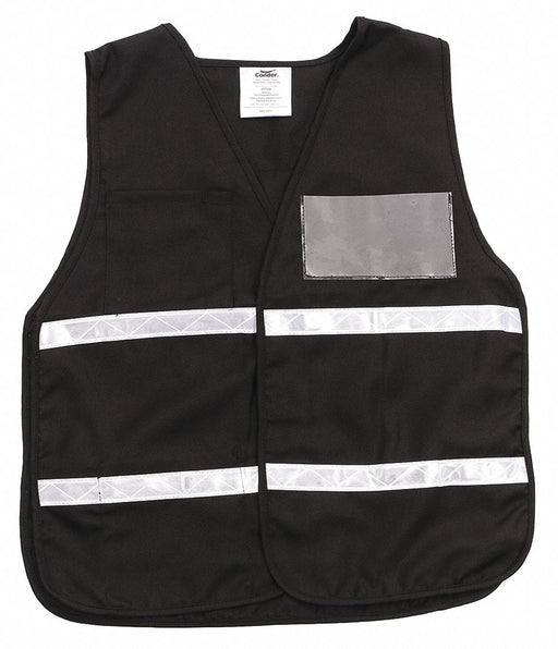 E4207 Safety Vest Black Legend Insert Univsl