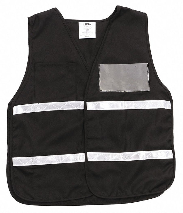 E4207 Safety Vest Black Legend Insert Univsl