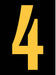 NumberLabel Vinyl 2-7/8inH 1-3/4inW PK25