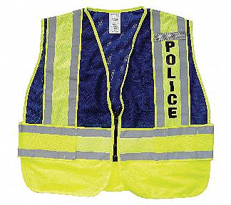 Safety Vest Blue Police 2XL