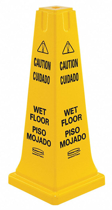 Safety Cone Yellow HDPE 26 in H