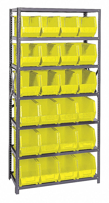 E1503 Bin Shlvng 18inx75inx36in Yellow