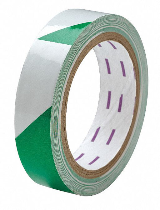 E0415 Floor Tape Green/White 1 inx54 ft Roll