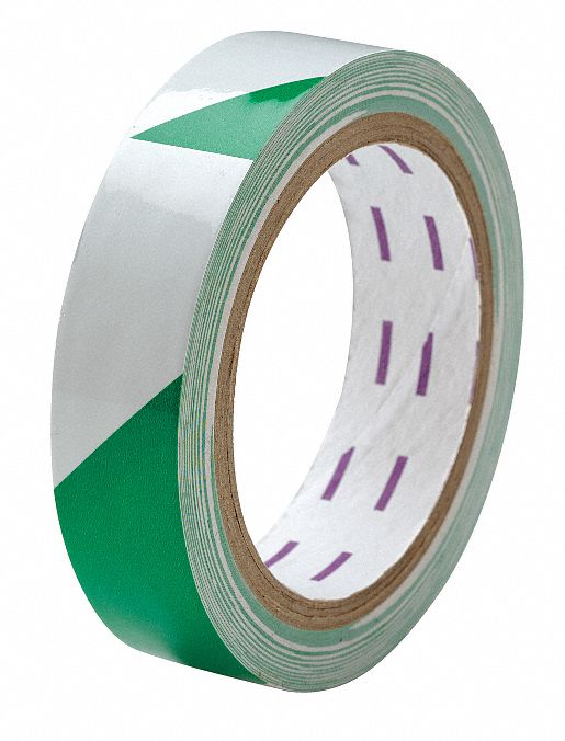 E0415 Floor Tape Green/White 1 inx54 ft Roll