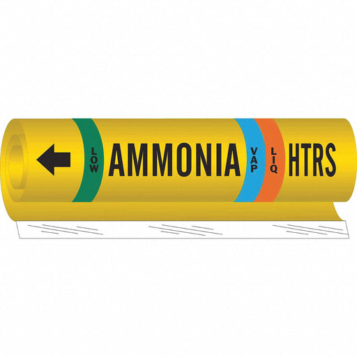 Pipe Marker Ammonia 9 in H 8 in W