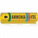 Pipe Marker Ammonia 9 in H 8 in W