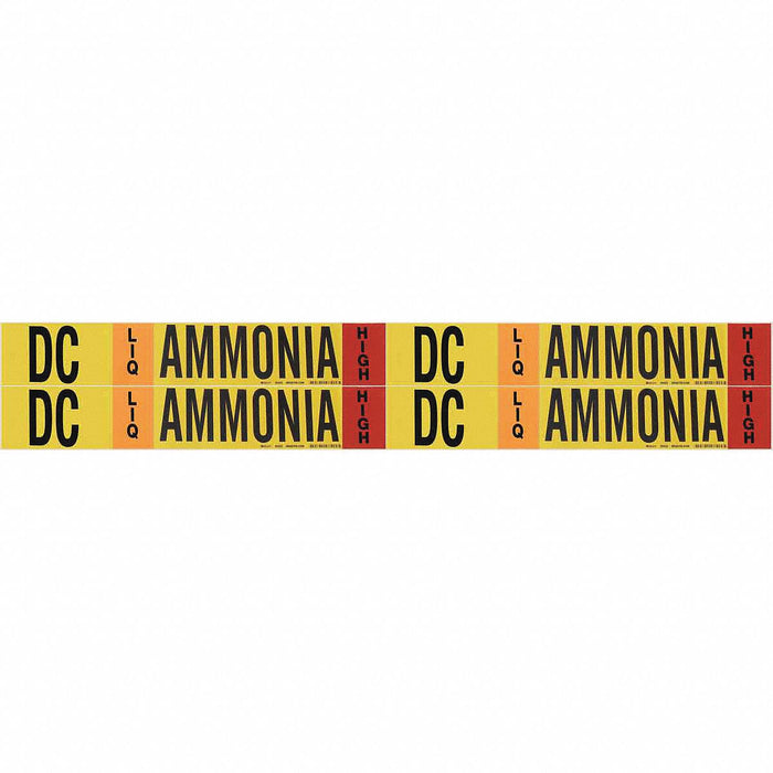 Pipe Marker Ammonia 1 1/8in H 7in W