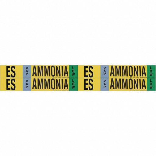 Pipe Marker Ammonia 1 1/8in H 7in W