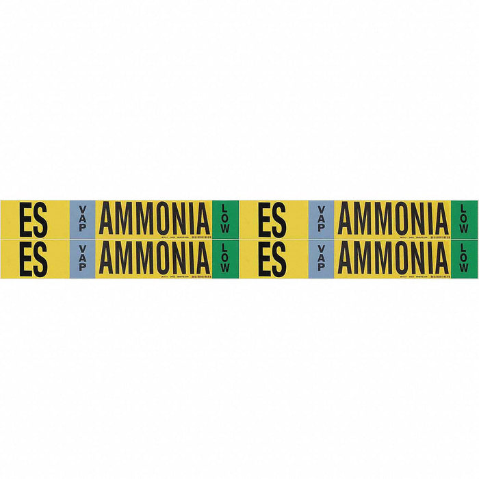 Pipe Marker Ammonia 1 1/8in H 7in W