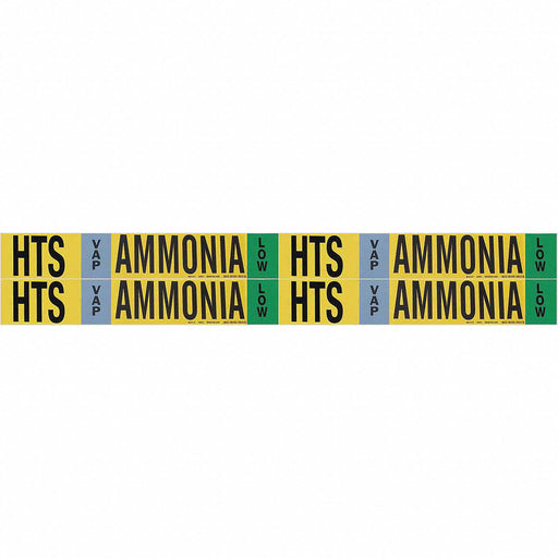 Pipe Marker Ammonia 1 1/8in H 7in W