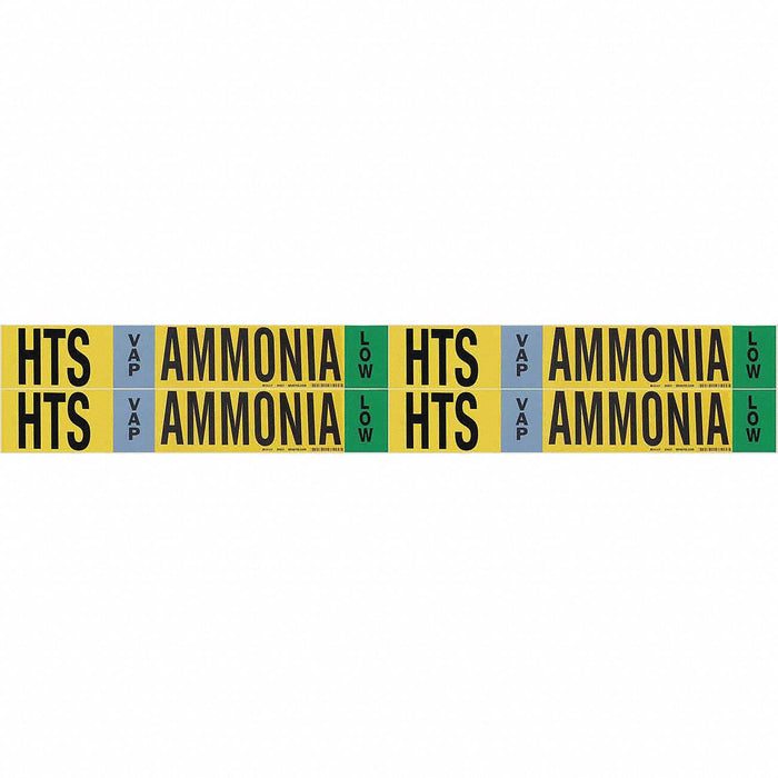 Pipe Marker Ammonia 1 1/8in H 7in W