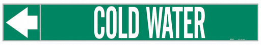 Pipe Marker Cold Water 1in H 8in W