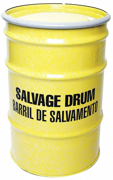 Salvage Drum Steel 29 in H Yellow