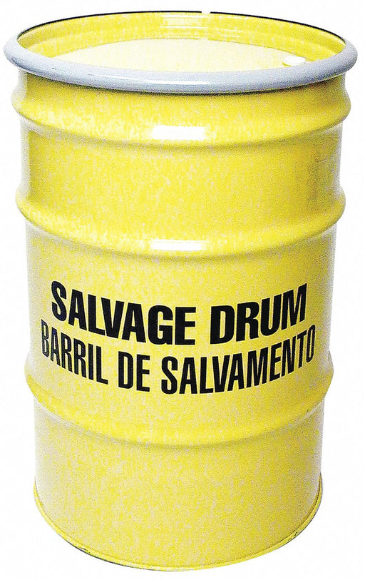 Salvage Drum Steel 29 in H Yellow