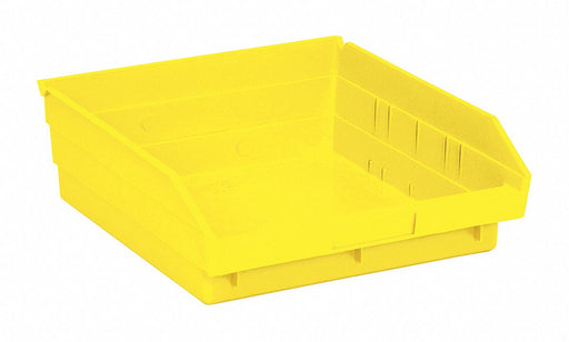 F0616 Shelf Bin Yellow Polypropylene 4 in