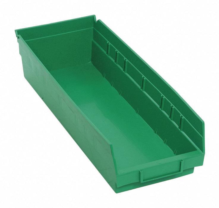 F0618 ShelfBin 17.875inL 6.625inW Plastic