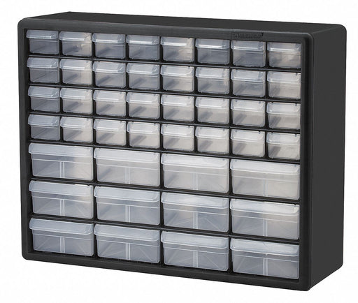 Bin Cab 44ClearDrwr Blk 15.75 H ClrDrwr