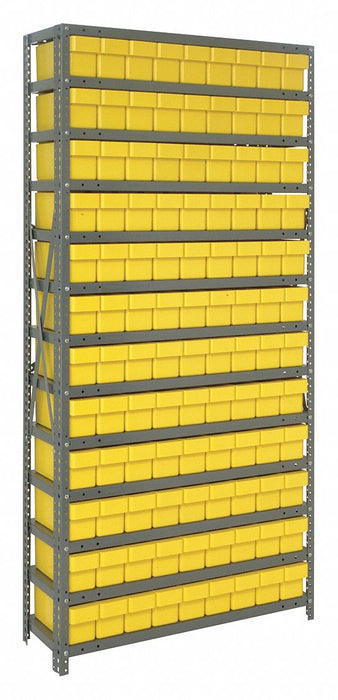 Bin Shlvng 18inx75inx36in Yellow