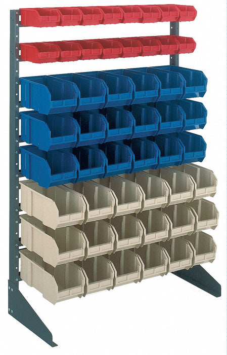 F1609 BinRailFlrRck 15inx54inx36in LdCp 50 lb