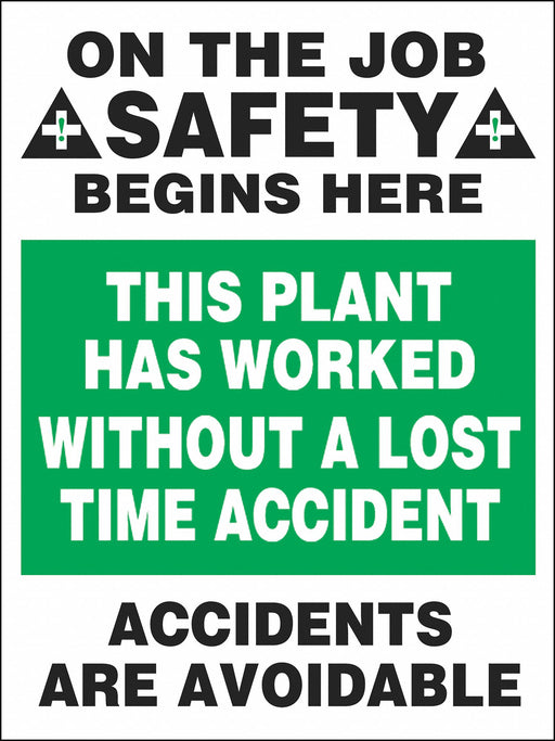 Safety Poster 22 in x 17 in Plastic