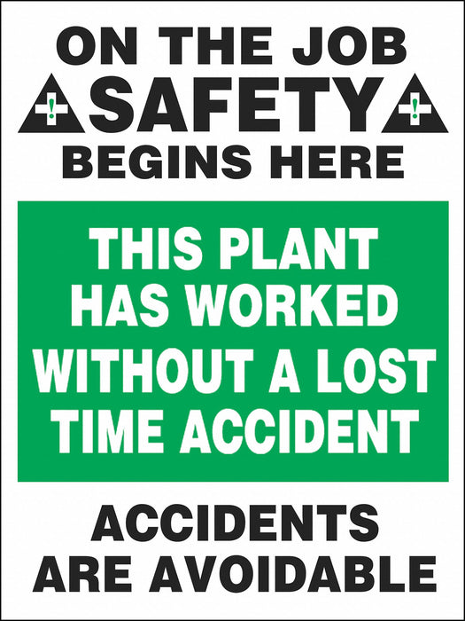 Safety Poster 22 in x 17 in Plastic