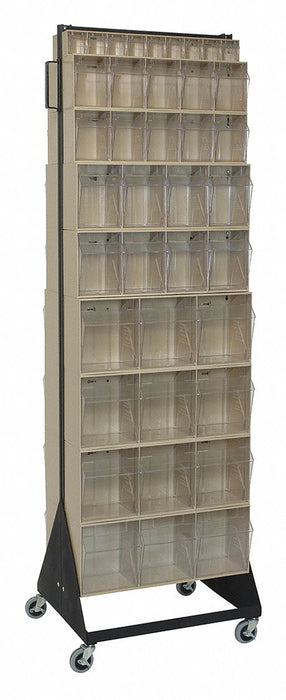 Mbl Dbl Sd Tp-Ot Bin Rack PwdrCtd 75 in