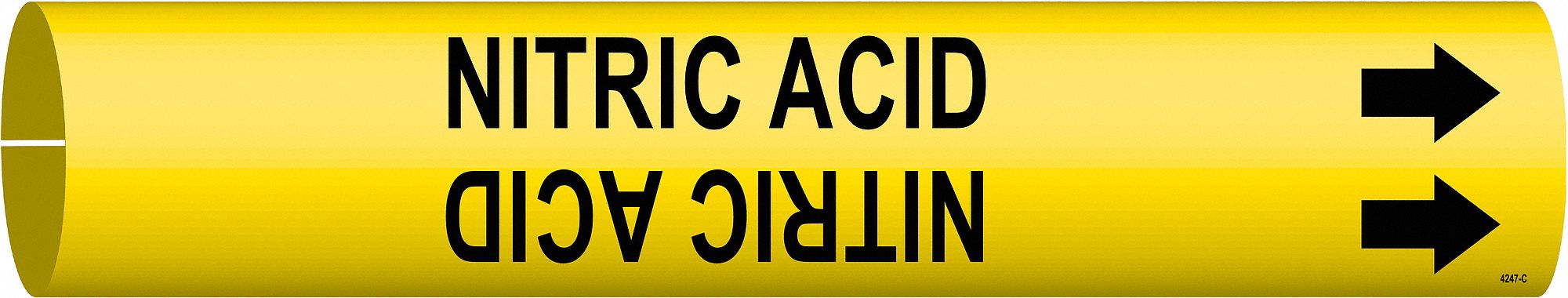 Pipe Marker Nitric Acid 2 in H 2 in W