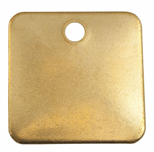 Blank Tag Brass 1 1/2in H 1 1/2in W PK25