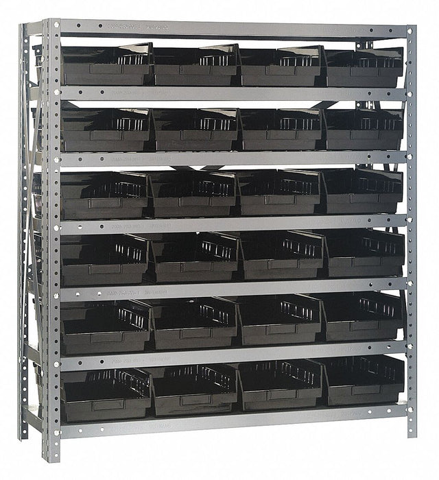 E1524 Bin Shlvng 18inx39inx36in Black