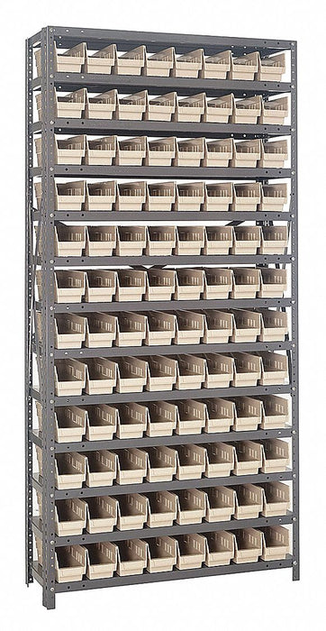 E1506 Bin Shlvng 12inx75inx36in Ivory
