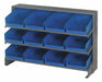 E1542 Bench Pick Rack 12x21x36in Blue