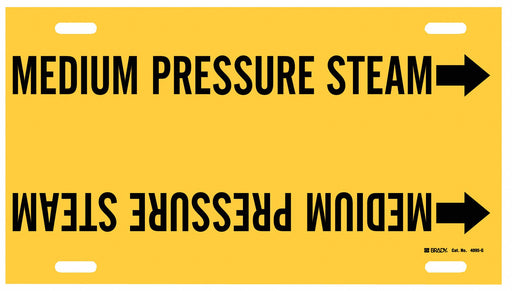 Pipe Marker Medium Pressure Steam 10in H