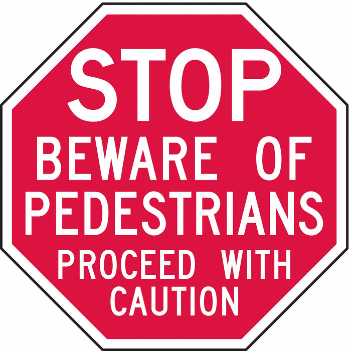 Rflct Pedestrian Sign 12x12in Aluminum