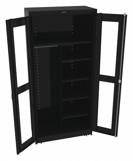 Storage Cabinet 78 x36 x18 Black 5Shlv