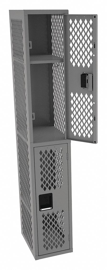 Wrdrb Lckr 2x1Lckr Gray 72 x12 x18 Assm