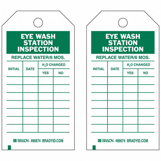 Tag Green/White 5-3/4inH 3inW PK100