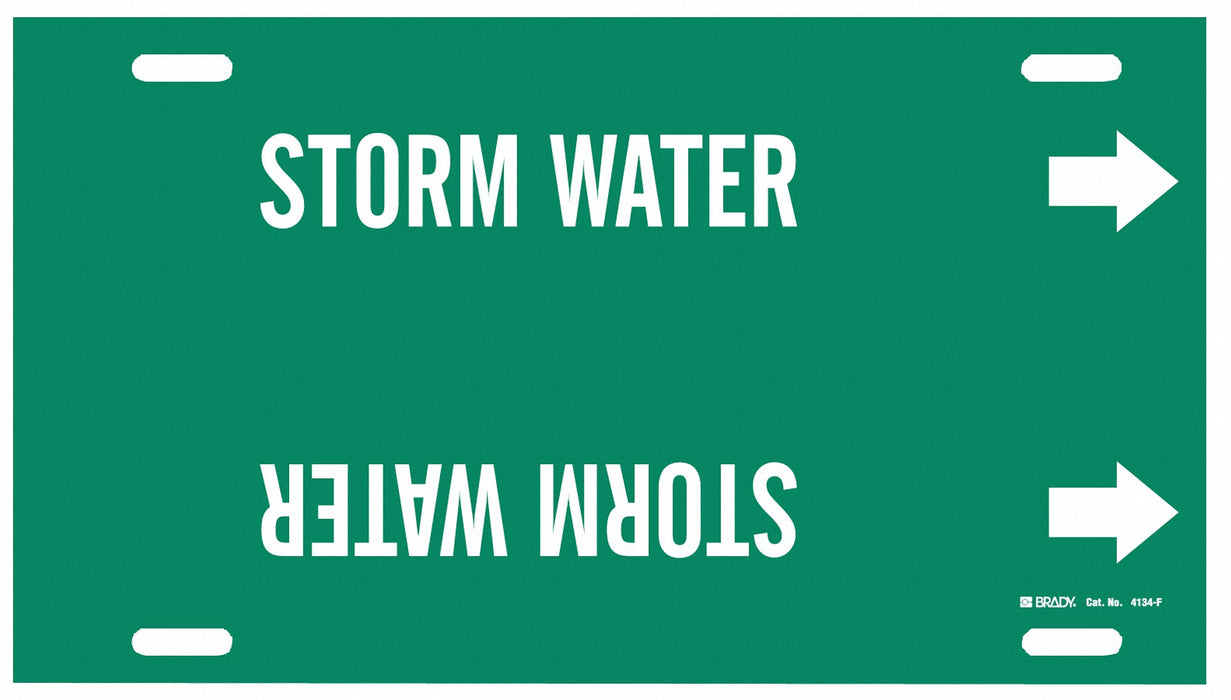 Pipe Marker Storm Water 8 in H 16 in W