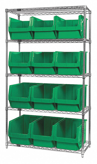 Bin Shlvng 18inx74inx42in Gray