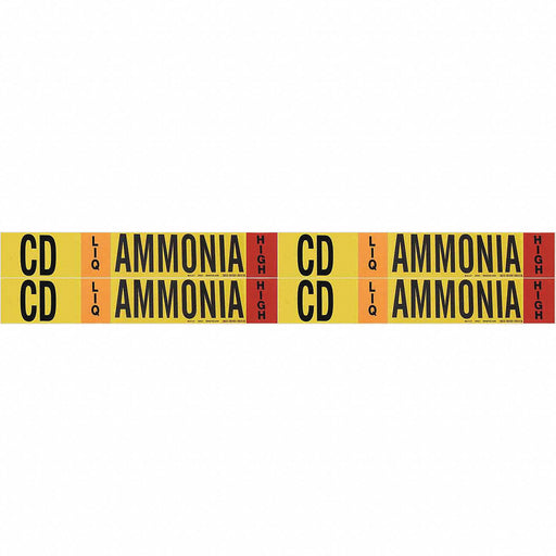 Pipe Marker Ammonia 1 1/8in H 7in W