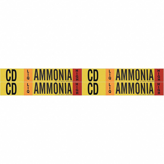 Pipe Marker Ammonia 1 1/8in H 7in W