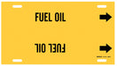 Pipe Marker Fuel Oil 10 in H 32 in W