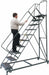Safety Rolling Ladder Steel 120 In.H