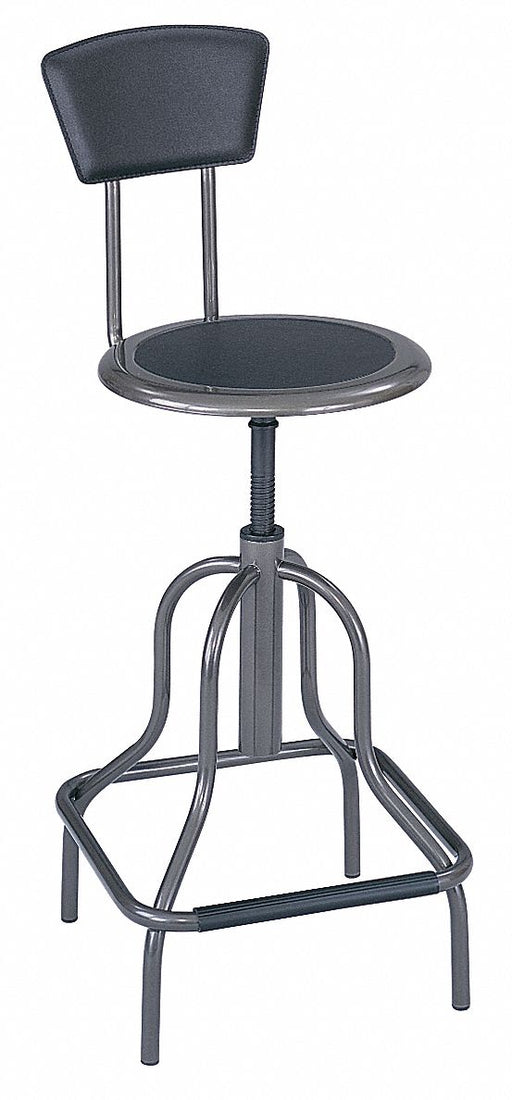 RndStool Tube Leg Steel Base Pwtr 41 H