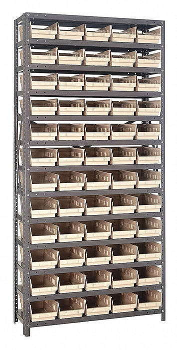 E1507 Bin Shlvng 12inx75inx36in Ivory