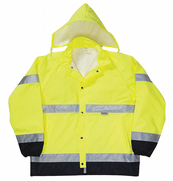 Rain Jacket Class 3 Type R Blk/Ylw 4XL